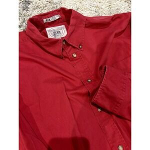 Men's John Ashford‎ Sport Vintage Large Long Sleeve Button Down Shirt Red